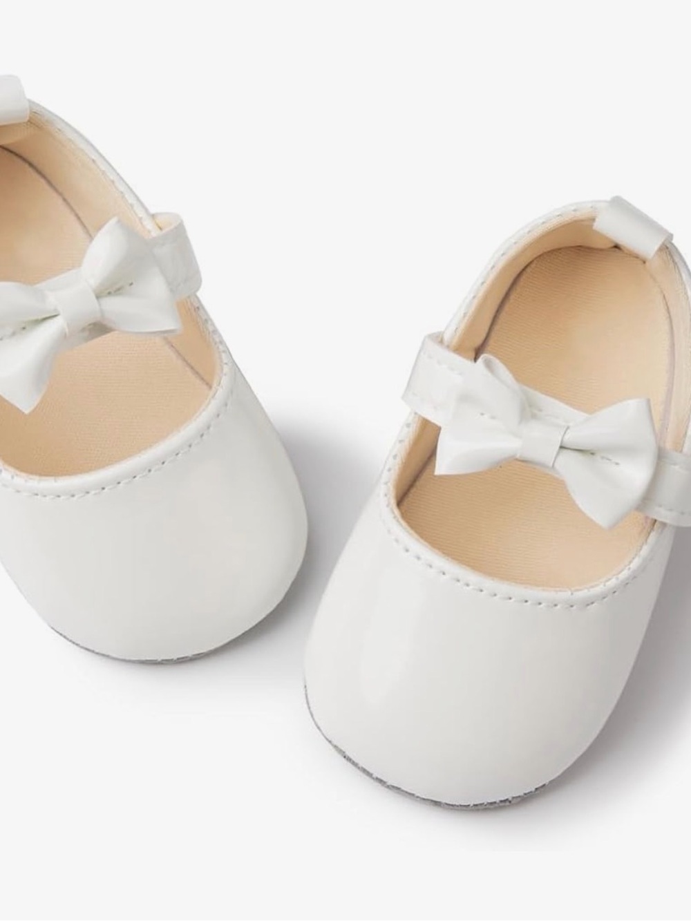 White Baby Mary Jane Shoes with Bows